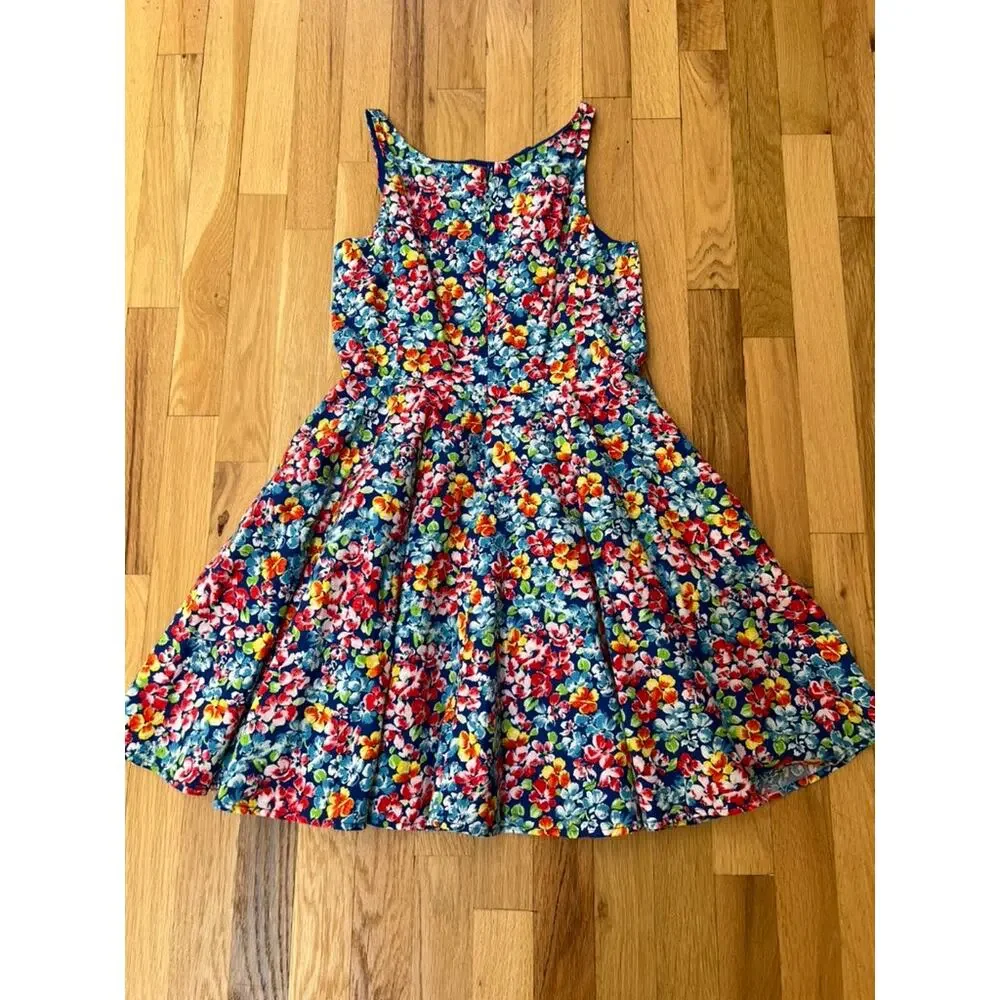 Polo Ralph Lauren Blue Floral Girl Dress (size 14)